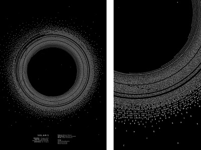 Solaris typographic poster I Stanisław Lem black and white cosmos design letters multiplication poster poster art typogaphy typographic vector