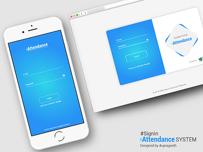 eAttendance System Sign In Screen signin upageeth