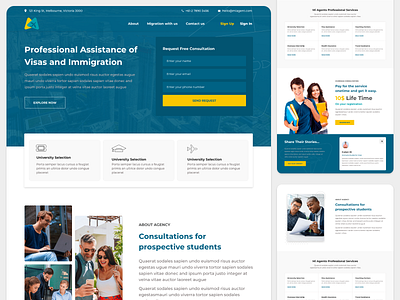 Mi Agent Migration Agency - Web Application branding design migration migrationcompany ui uidesign uiux visualdesign web webdesign