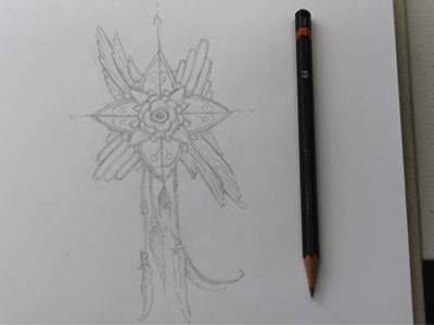 Dream Lotus compass design dreamcatcher eye flower illustration lotus love sketch tattoo wip