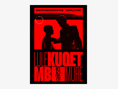 Albanian Cinematography "LULEKUQET MBI MURE" 1976 design graphic graphicdesgn poster poster a day poster art poster design swiss style swissposter typedesign typogaphy