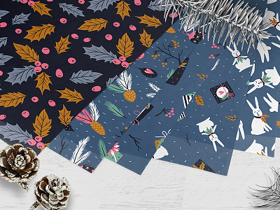 Christmas wrapping paper by Alenka Karabanova on Dribbble