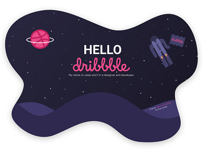 Debutshot - Hello dribbble! debut debutshot hello dribble jetpack space