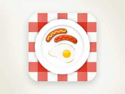 yum-yum brunch icon brunch egg icon plate sausage