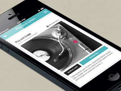 [gif] Magazine cover and article view animation app article cover gif information ios iphone magazine news ui