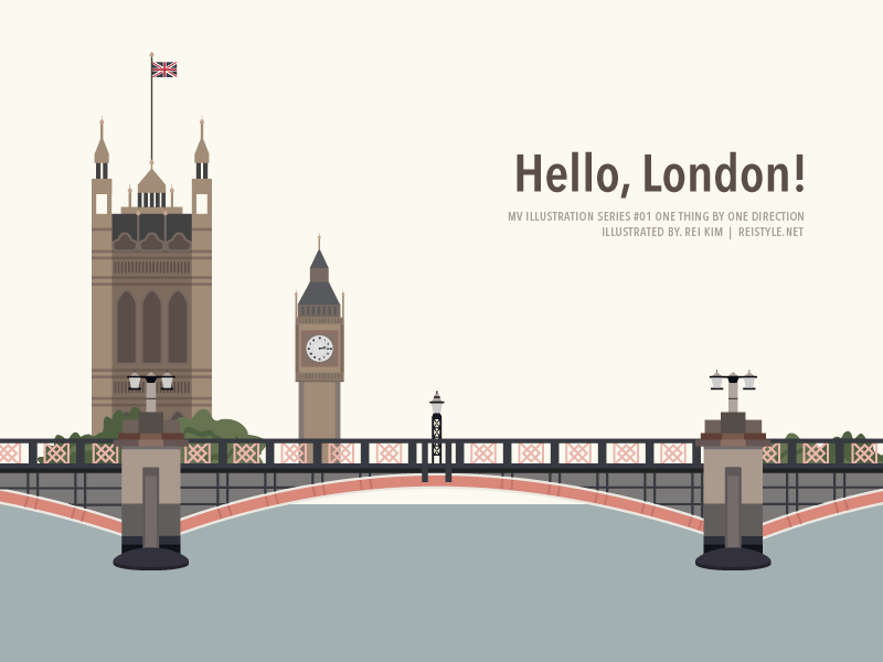 [gif] animated illustration animation bus city gif illustration london