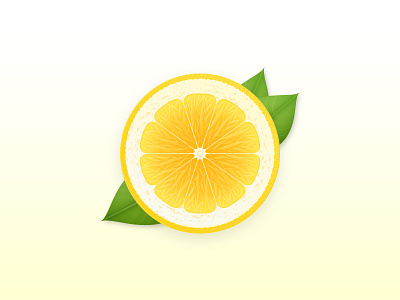 Lemon fruits icon illustration lemon