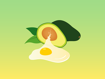 Egg Avocado artwork avocado digital art digital illustration egg illust illustration illustrator vector