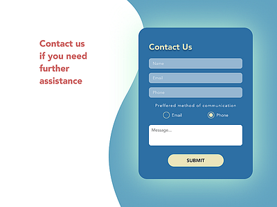 Contact Us daily ui 028