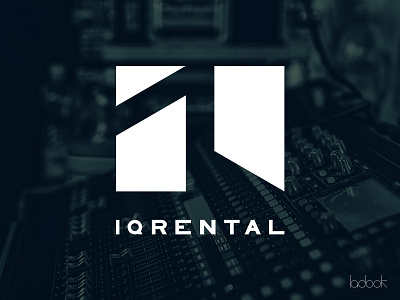 IQrental logo design dj minimal music prosound rental scene vector