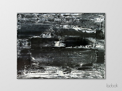 Vallis '20 abstract acrylic paint black and white canvas minimalism