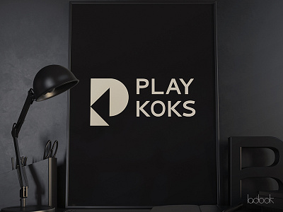 Play Koks logo logo mockup render vector