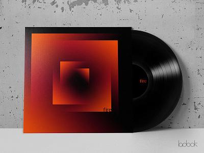 Fire vinyl cover mockup render vector vinyl