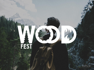 Wood Fest logo logo mockup render vector