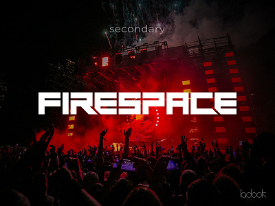 Firespace secondary logo design dj logo music vector