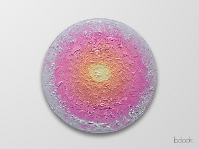 Luceat '20 abstract acrylic paint circle canvas light paint