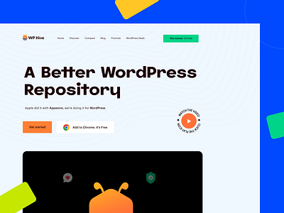 WP HIVE Redesign : HERO Section UI Design❤️ 2023 app clean design color 2023 design easy to use header design hero ui ui design