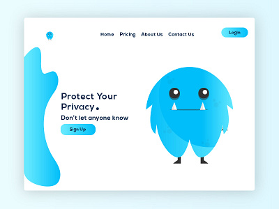 Monster Illustration Landing Page