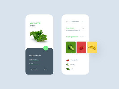 Fruits and Vegetables App Concept ! app concept app design food healthy app healthy food inspiration interaction interface ios shopping ui uidesign