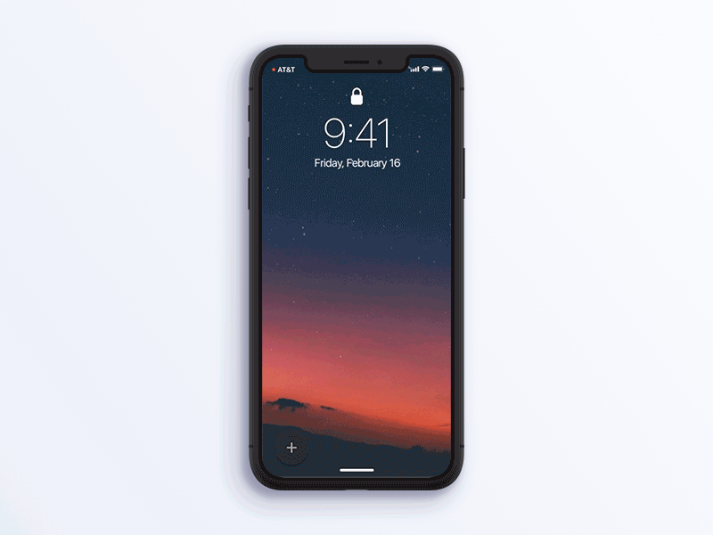 Lock Screen Quick Launcher animation apple efficiency gif ios iphone x iphone xr mindful mobile mockup productivity ui ux