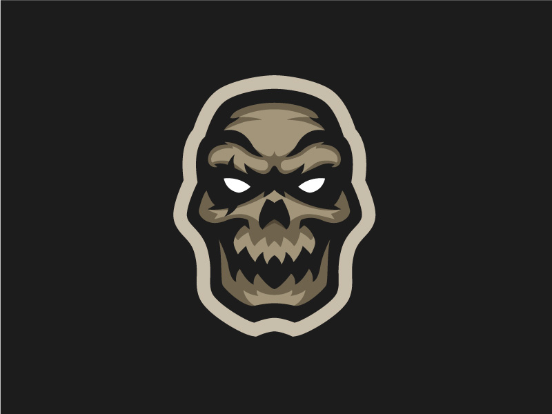 Skull Premade Mascot Logo, for sale. by Alberto Martínez Sánchez on ...