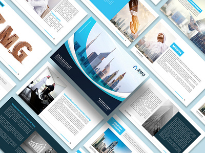 Company Profile ZMG arabic branding company company branding company profile design font illustration profile profile design profile page profiles عربي