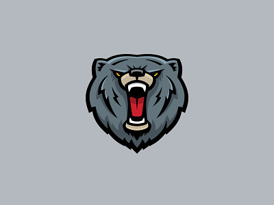 Grizzly bear angry animal esports grizzly bear icon jaws mad mascot monster nature roar wild