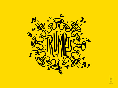 Trumpets corona covid 19 doodling fun hand drawn illustration ipadpro positive procreate trumpet vibes virus