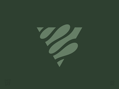 V Road adventure curve green hiking initials minimal monogram nature outdoors rivers road v letter