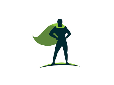 Health Hero cape character healthy hero leaf man nature protector strong super hero