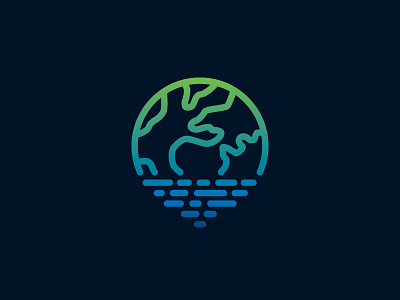 Globe Water ecology globe green line art ocean planet planet earth renewable energy sea water