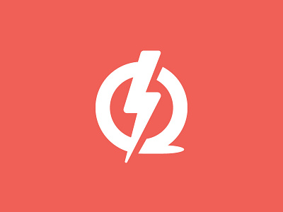 Q Bolt app bolt flat design icon initials lightning q letter simple thunder