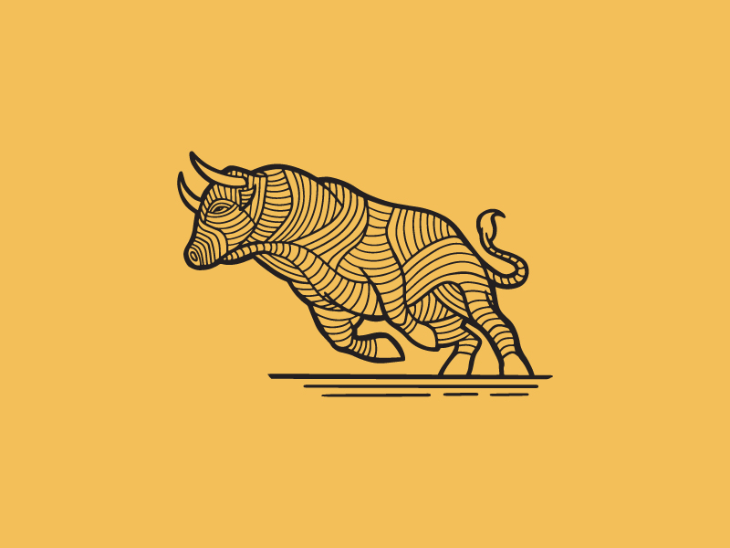 Raging Bull animal arena art beast bull hand-drawn illustration line rage toro