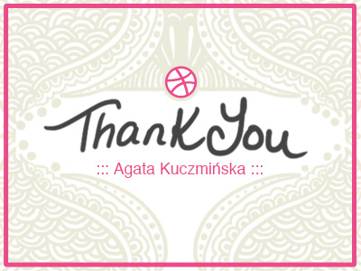 Wohoo, my first shot! Thank you, Agata! drafted dribbble illustration invite thank you