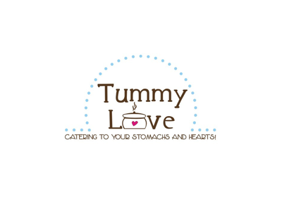 Tummy Love brand catering food heart logo love