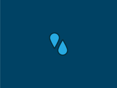 Icon vs Icon blue icon illustration locate locator water drop