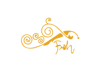 PstFish fish icon illustration logo personality pst sketch swirl