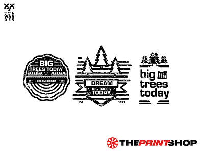 Big Trees Today. apparel branding clean design icon logo logo design logos project typography vector