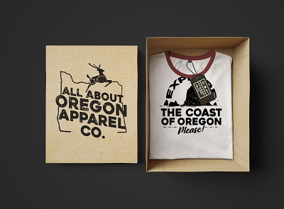 All About Oregon Apparel Co. apparel apparel graphics branding clean design illustration logo project typography vector
