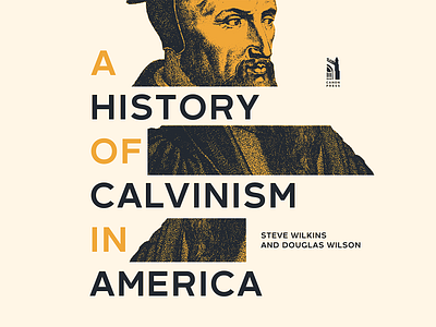 A History of Calvinism in America. audio book audio cover canon press cover design design project theology theology book cover typography