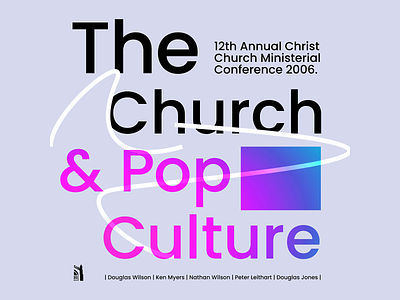 The Church and Pop Culture audio book cover canon press clean design project typography