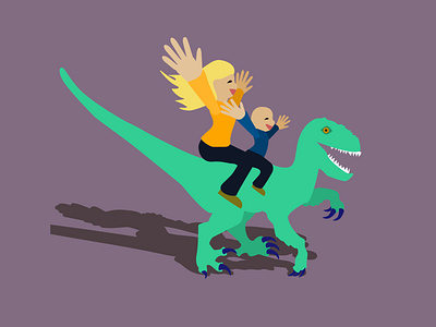 Velociraptor Family Portrait