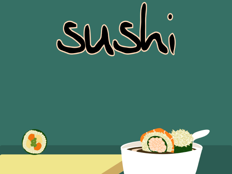 Sushi! animation asian food illustration sushi