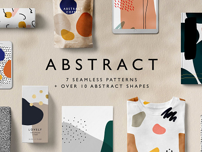 Abstract Pattern + Shapes Kit brand design illustration packaging pattern pattern art pattern brush pattern design pattern kit pattern packaging