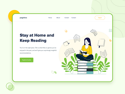 Book Reading Website's Header Design