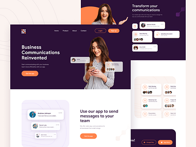 App Landing Page Exploration adobe xd app landing debut design figma google sans hello dribbble landingpage lokman new shot one pager prototype recent shot redesign trend ui design userinterface website wireframe