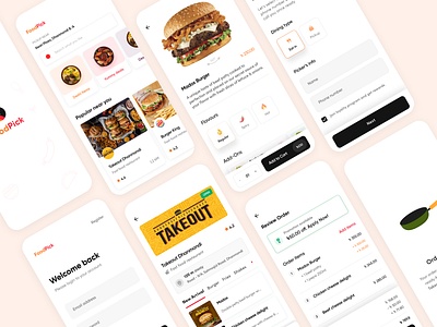 Food Pickup App UI UX Design figma food and drink food app design food app ui food pickup user interface design