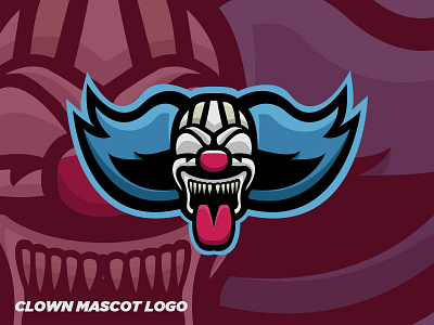 Clown Mascot Logo clown clown logo clown mascot clown mascot logo esports esprots freelance illustrator logos mascot designs mascot logos