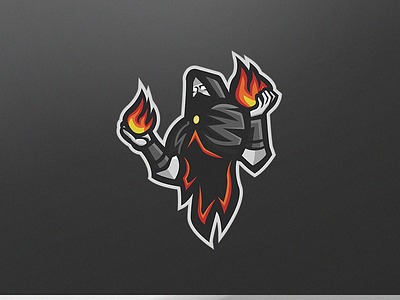 Mage Mascot Logo esports fire illustrator logo mage mascot mascotlogo