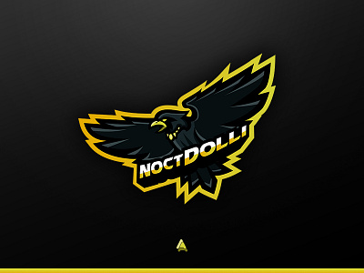 "noctDOLLI" Raven Mascot Logo esports esportslogo logo mascotlogo raven raven mascot logo